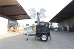 Diesel Powered Mobile Light Tower Length 4360mm 320° Mast Rotation Powder Coated
