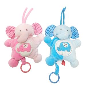 Wholesale 0.2M Pink Blue Infant Plush Toys Peek A Boo Musical Elephant Stuffed Animal PP Cotton from china suppliers