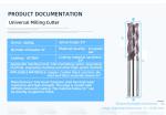 Custom 4 Flutes HRC45 Corner Radius Carbide End Mill 100mm Total Length 3mm