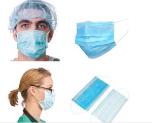Wholesale 3 Ply PP Non Woven Blue White Disposable Earloop Face Mask Non Medical Use from china suppliers