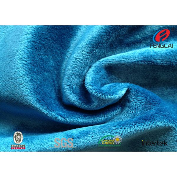 Ultra Soft Stretch Tricot Fabric , Velboa Polyester Velvet Fabric For Garment