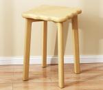 Rattan Cover Wooden Chair Space-Saving Design Solid Wood Frame 33*33*45cm Dining