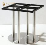 Modern Style Brushed Stainless Steel Dining Table Base 72cm Height
