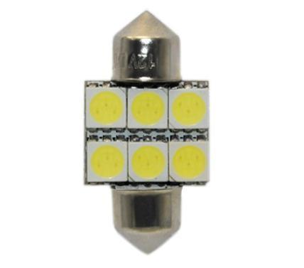 36mm 12v auto led dome light roof light festoon 5050 6smd with canbus and heat