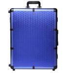Blue Color Cosmetic Beauty Case , Makeup Mirror Suitcase With Lights