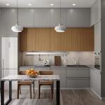 2024 Design Modern L-Shaped Wooden Kitchen Furniture for a Contemporary Villa