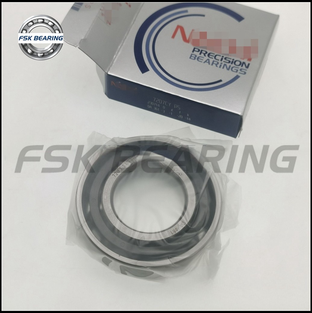 7207CY P5 7207C P5 Single Row Angular Contact Ball Bearing ID 35mm OD 72 mm