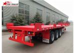 Custom Air Suspension 18 Wheeler Flatbed Trailer For Heavy Duty Cargo