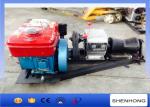 Cylindrical Shape Diesel Cable Winch Steel 1 Ton For Transmission Line Erection