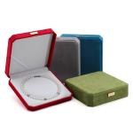 Custom Packaging Velvet Pearl Set Metal Display Stand for Small Case Jewelry