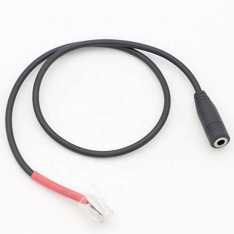 RJ9 RJ10 to Female 3.5mm CTIA Plug Audio Jack Headset Adapter Cable