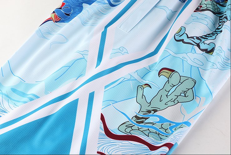 Basketball suit Suit men's custom logo print pattern Game quick drying loose vest Sport print training team suit Student jersey