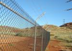 Barbed Wire Mesh 6ft Height Steel Chain Link Fencing With Hot Dip Galvanized