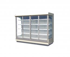 China Vertical Refrigerated Food Display Cabinets Supermarket Refrigeration Equipment For R404A on sale