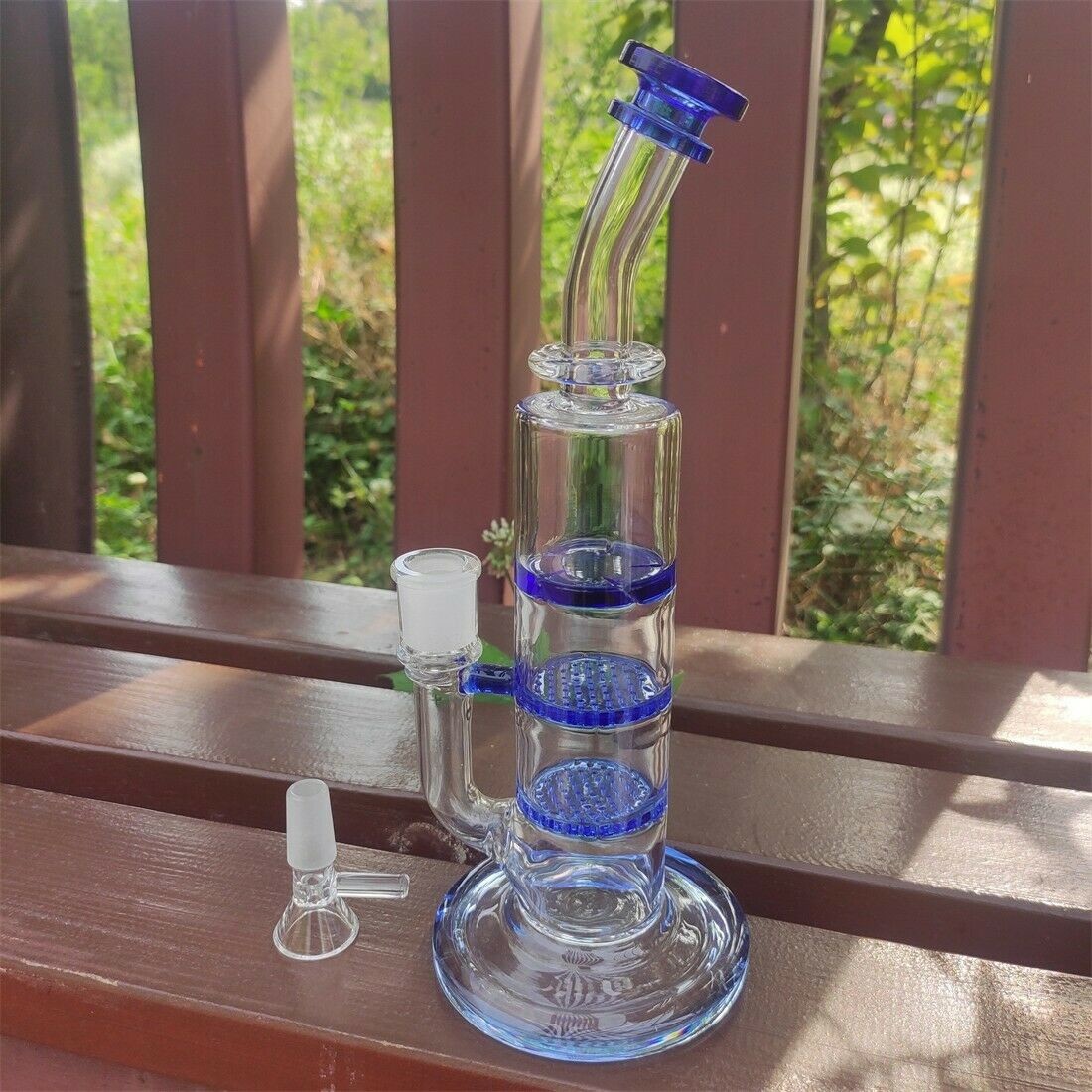 34mm Male Female Freezable Glycerin Coil Glass Ash Catcher for Smoking Water Pipe