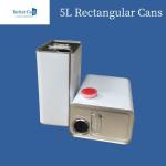 Square 5L Metal Can , Empty Paint Gallon Cans For Thinner Coating Hardener