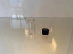 3ml Clear Pharmaceutical Glass Essential Oil Bottle With Black Plastic Cap