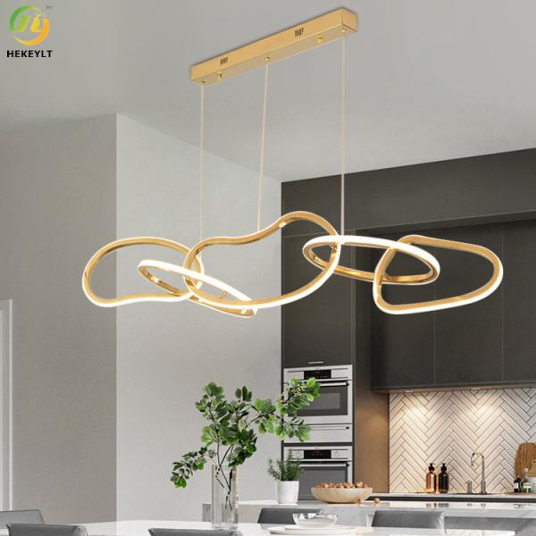 Stainless Steel Silicon Drop Kitchen Modern Pendant Light Five Circle For Living