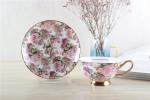 SGS 12OZ Elegant Bone China Cappuccino Cups Afternoon Tea Set
