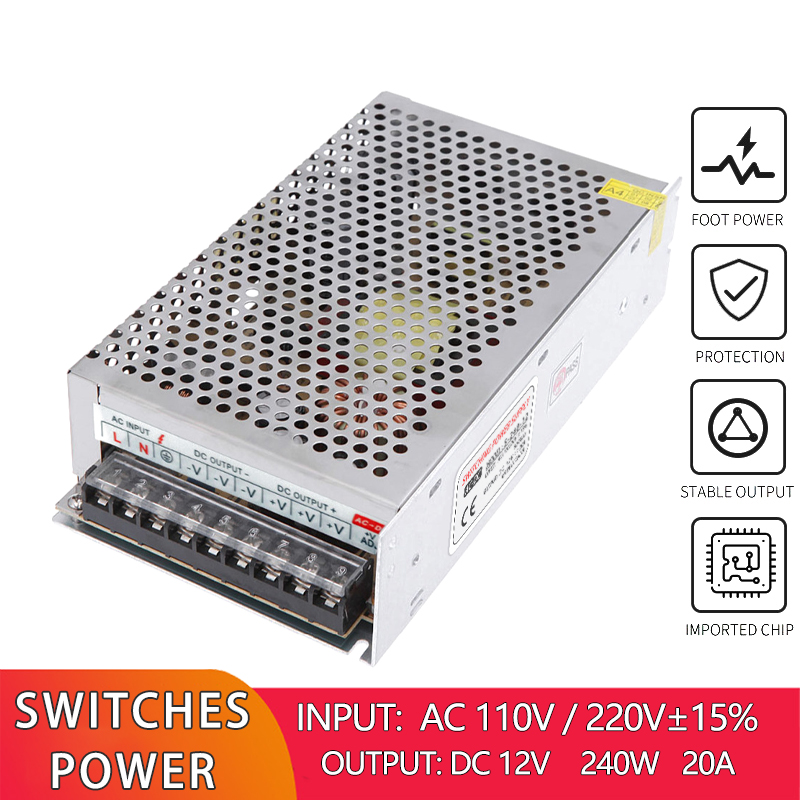 240W 20A 12V DC Switching Power Supply For LED Lighting Voltage Regulator Drive