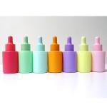 Frosted Amber Glass Empty Hair Essential Oil Dropper Bottle 30ml 50ml 60ml