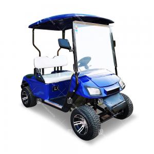 Wholesale 35mph Two Seat EV Blue Golf Car Electric Buggy Road Legal With All Terrain Tires from china suppliers
