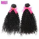 Unprocessed Malaysian Human Hair Kinky Curly 3/4 Bundles With Lace Closure