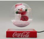 Customize magnetic floating levitating Christmas gift bear ornament toys display
