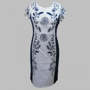 Wholesale Hot Selling Woman Embroidery Short Sleeve Summer Autumn Lady Maxi Dress from china suppliers