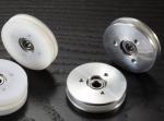 White Aluminum Ceramic Wire Roller oil winding wire guide pulley fine polishing
