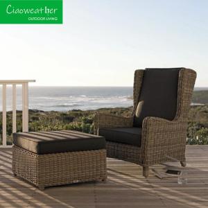 Wholesale Modern Outdoor Furniture Patio Rattan Armchair Wicker Dining Chair with Comfortable Cushions from china suppliers