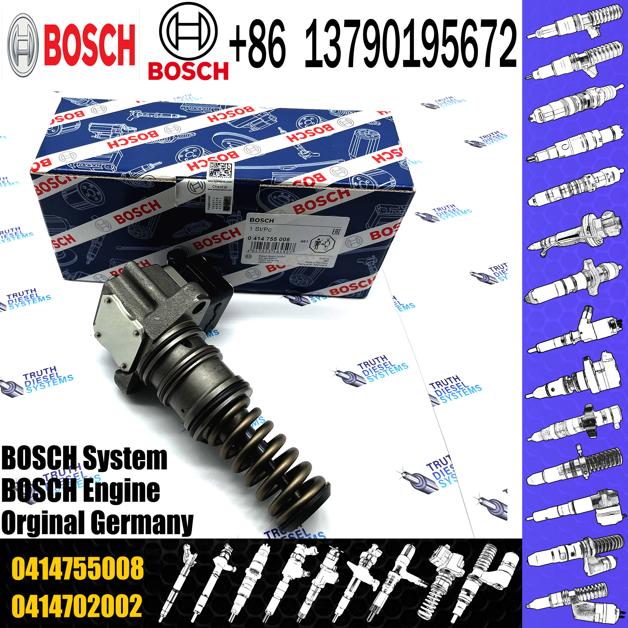 Diesel Fuel Injector Pump 0414755008 1435558 Pump For DAF TEMSAA LPR228S1 Unit Pump 0414755008