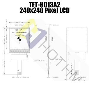 1.3 Inch TFT LCD | 240x240 Square Display Module ST7789H2
