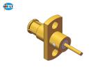 Push on SMP Female 2 Holes Flange Mount Connector