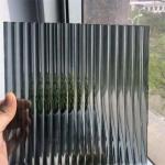 Flat Laminated Float Glass Fluted Reed Decorative Tempered Glass for Bathroom