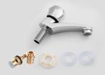 Contemporary Unique Kitchen Single Handle Sink Faucets Chrome Plated Sanitary