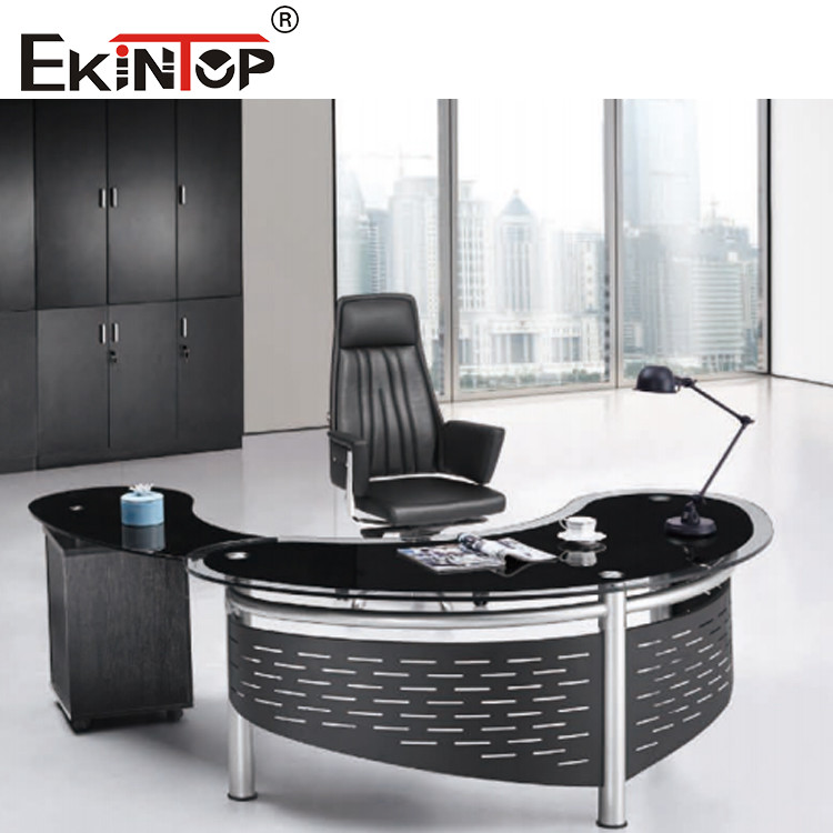 glass top computer desk