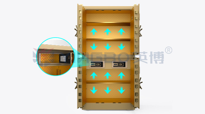 H1800mm Four Doors Fingerprint Lock Vault Door Movable Vault Room Safe Box