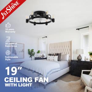 Wholesale 1stshine Ceiling Fan Light CE Elegant Black Flush Mounted Lighting Solutions Service from china suppliers