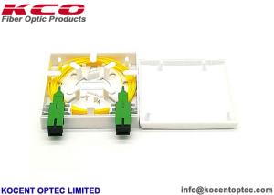 Wholesale 2 Port Fiber Optic Termination Box SC / APC Optica Fibra Socket Roseta Face Plate from china suppliers