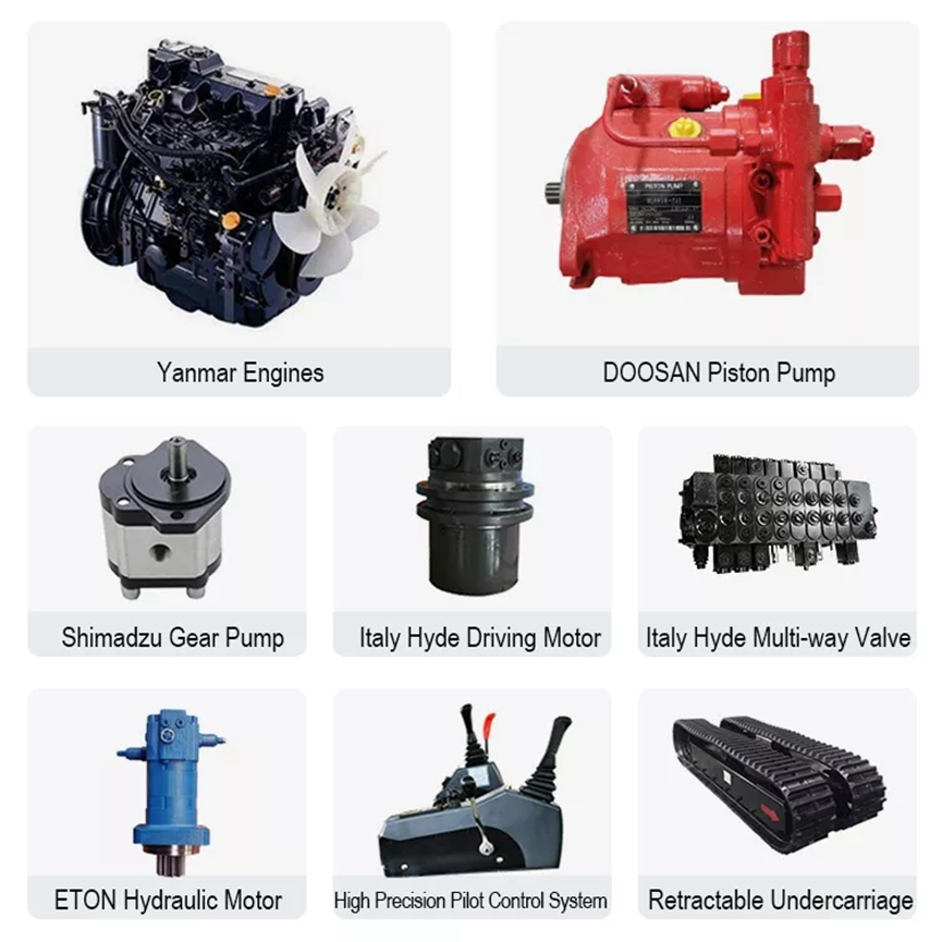 Swamp Amphibious Excavator Chassis Hydraulic Dredging Pontoon Undercarriage System
