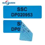 Non Residue Self Adhesive Void Security Label Tamper Evident Packing PET