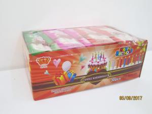 Wholesale Happy Birthday Candle Marshmallow Candy / 11g /4 Pcs In One Bag Twist Cotton Candy from china suppliers