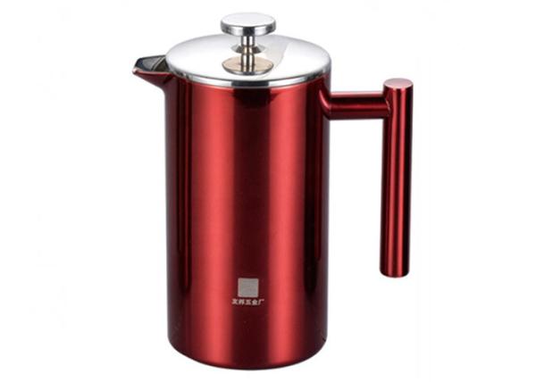 1000ml 34oz Red Color Paint Double Wall Stainless Steel French Press With Extra