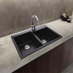 30 Inch 60/40 Double Bowl Granite/Quartz Composite/Acrylic Resins Sink