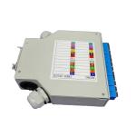 Aluminum Alloy Plastic Splice Tray DIN Fiber Optic Terminal Box 12 Port
