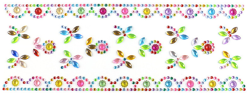 3D Acrylic Self Adhesive Diamond gem drill stickers Rhinestone Sheet for kids diy and Decal Mobile Scrapbooking OEM