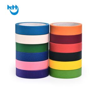 China RoHS Matt PET Industrial Adhesive Tape Crepe Colored Painters Tape on sale