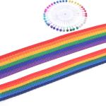Colourful Polyester Rainbow Webbing Trim For Pet Leash