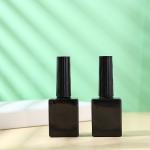 10ml 15ml Rectangular Glass Black Nail UV Gel Polish Packing Empty Square Shape